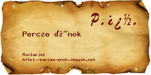 Percze Énok névjegykártya